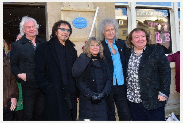 Tony Iommi & Brian May unveil the memorial plaque for Cozy Powell