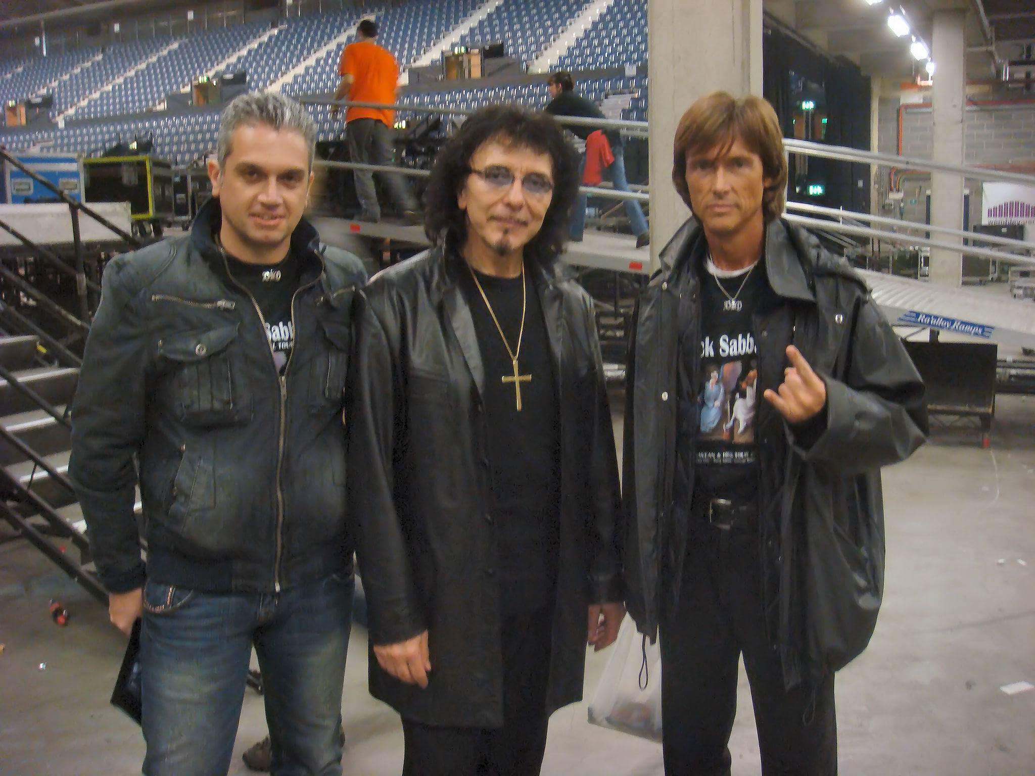 Marcello Catozzi and his friends with Tony