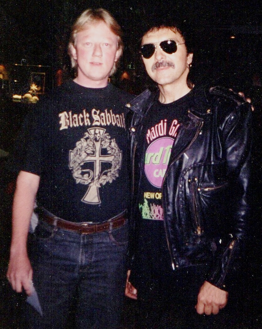 Tony and Ricardo Witte in 1994 when Black Sabbath played at Monsters Of Rock in São Paulo, Brazil. Photo R. Witte